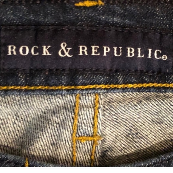 Rock & Republic cotton spandex blend dark wash denim jeans size 27 - Picture 4 of 13